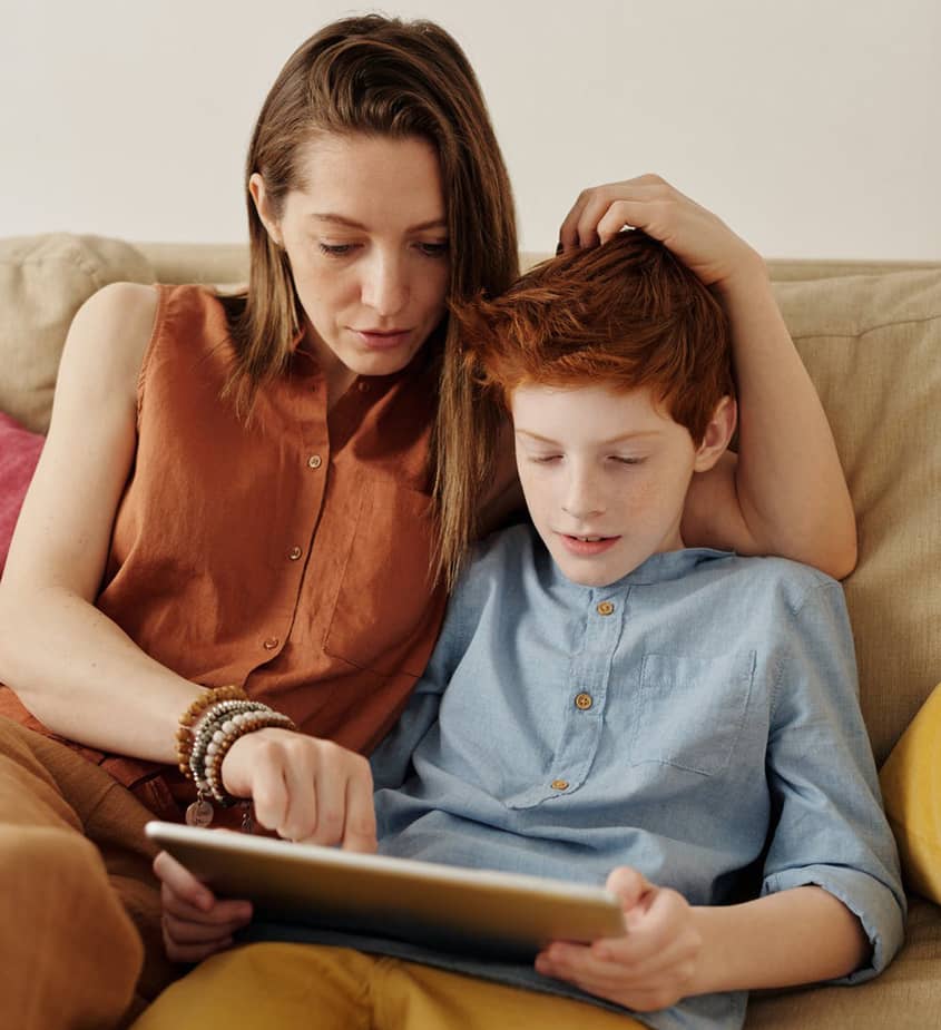 Child reading a therapeutic Story